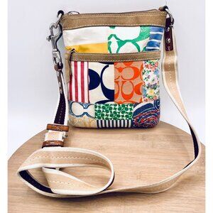 Coach Crossbody Bag Womens S Multicolor Leather Messenger Purse